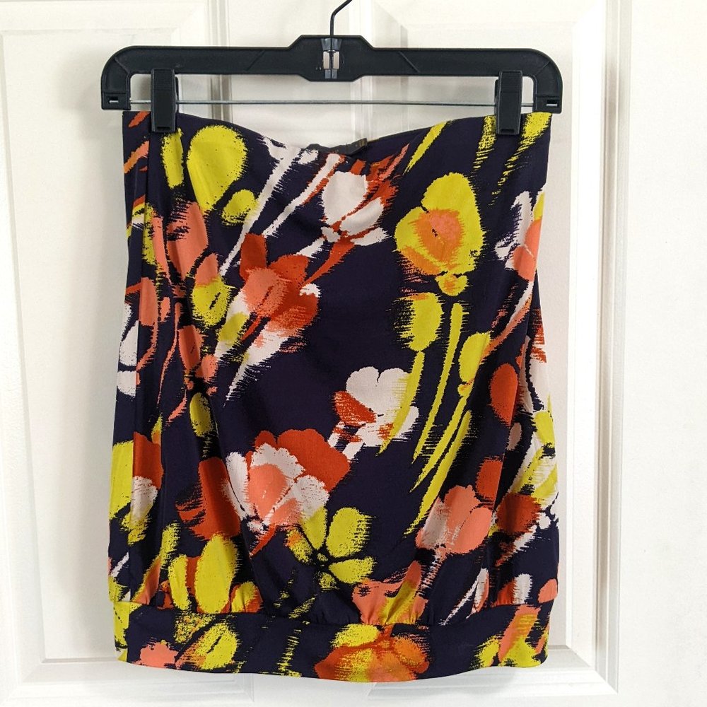 Outback Red Purple Flowered Tube Top sz S